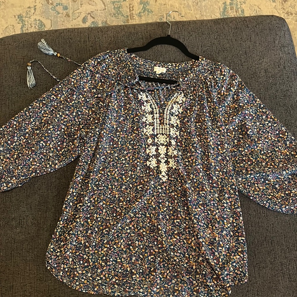 Floral boho blouse